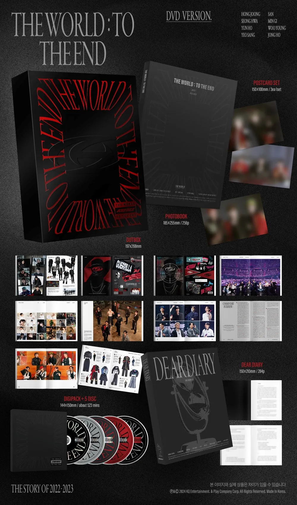 ATEEZ  - 'THE WORLD : TO THE END' (DVD Version)   Unit Postcard POB