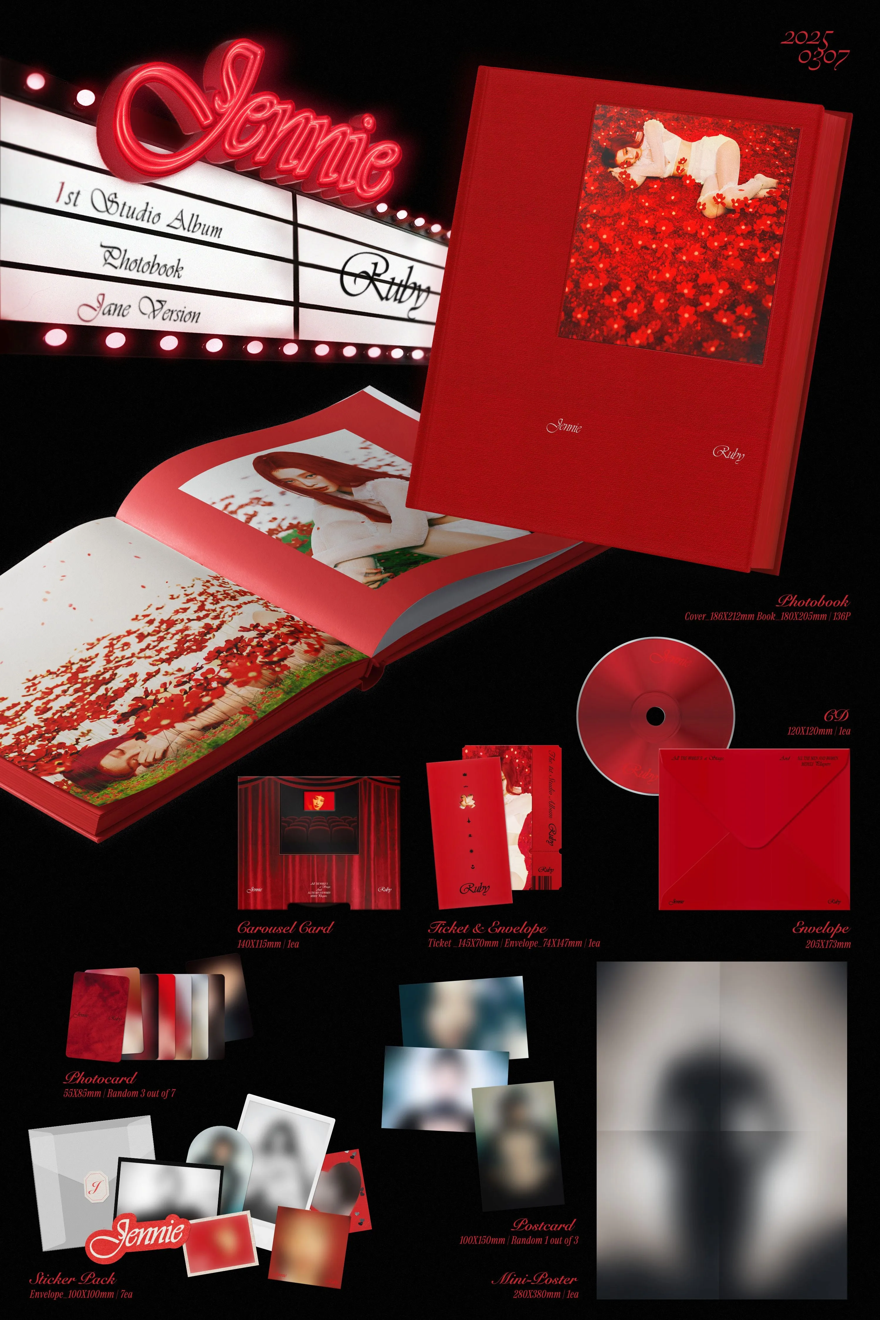 BLACKPINK - JENNIE - The 1st Studio Album - Ruby (Photobook)