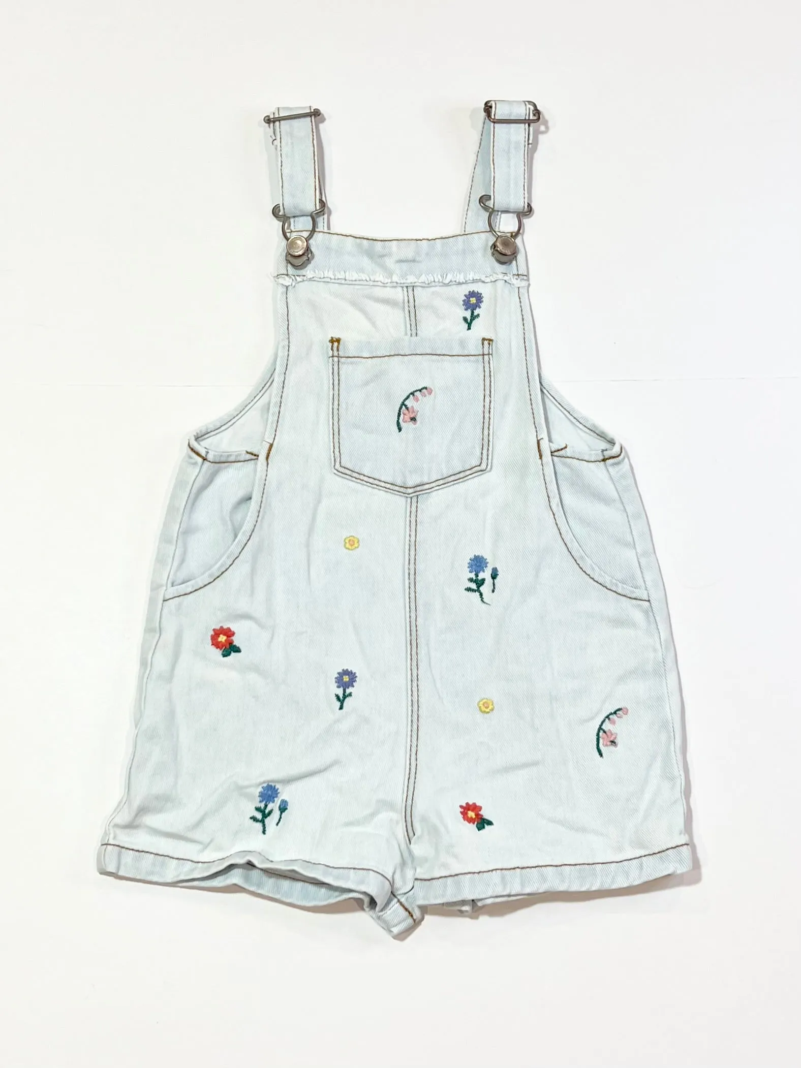 Embroidered denim overalls - Size 2-3