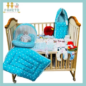 Fareto New Born Baby Hospital Essentials For All Moderate Season 75 in 1 (0-6 Months)