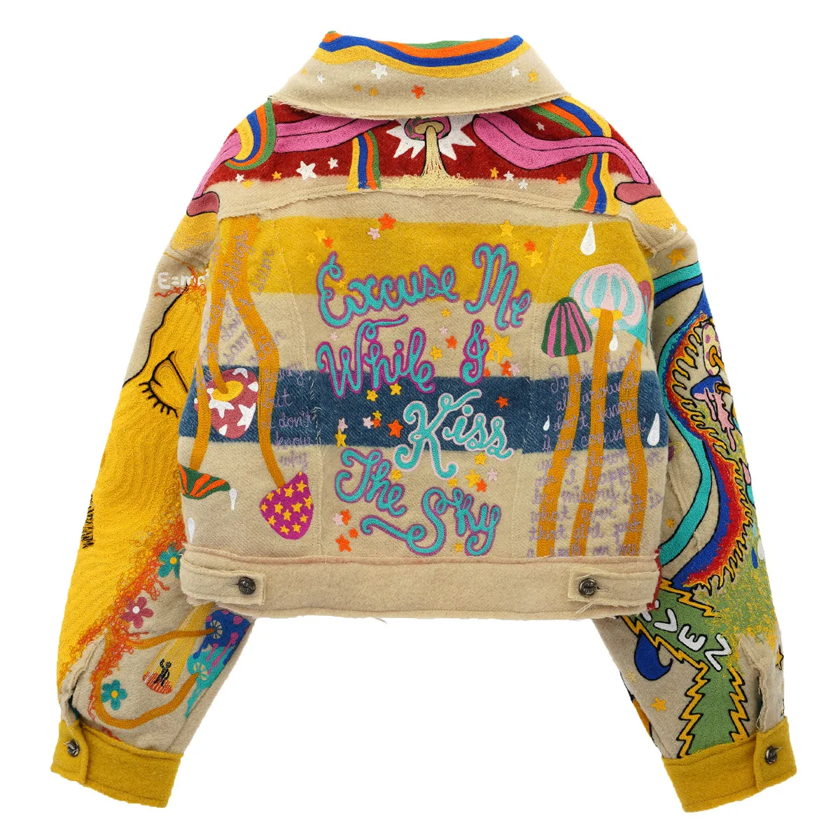 HAND BROIDERY JACKET / WHITE