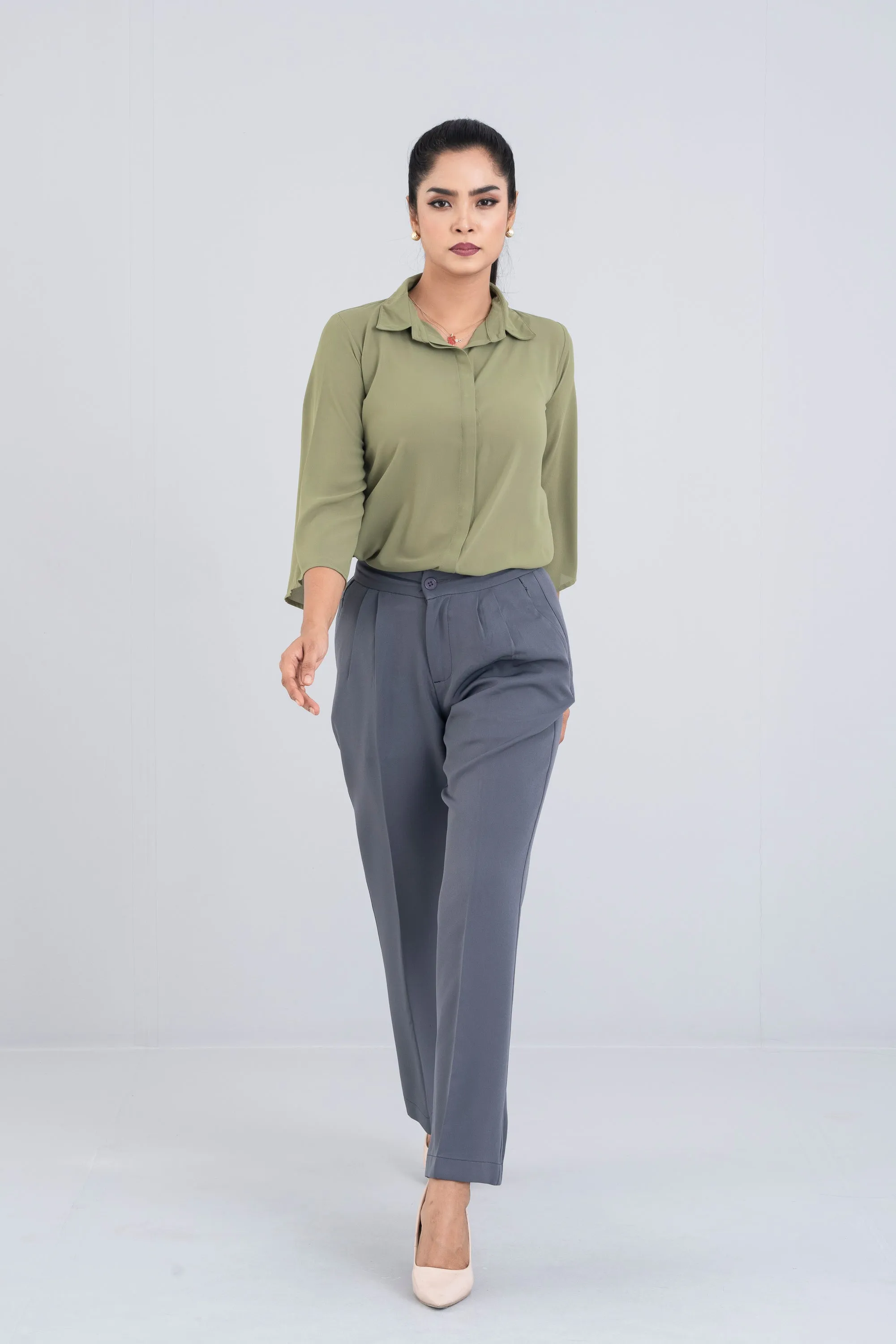 High-Waist Fashion Trousers