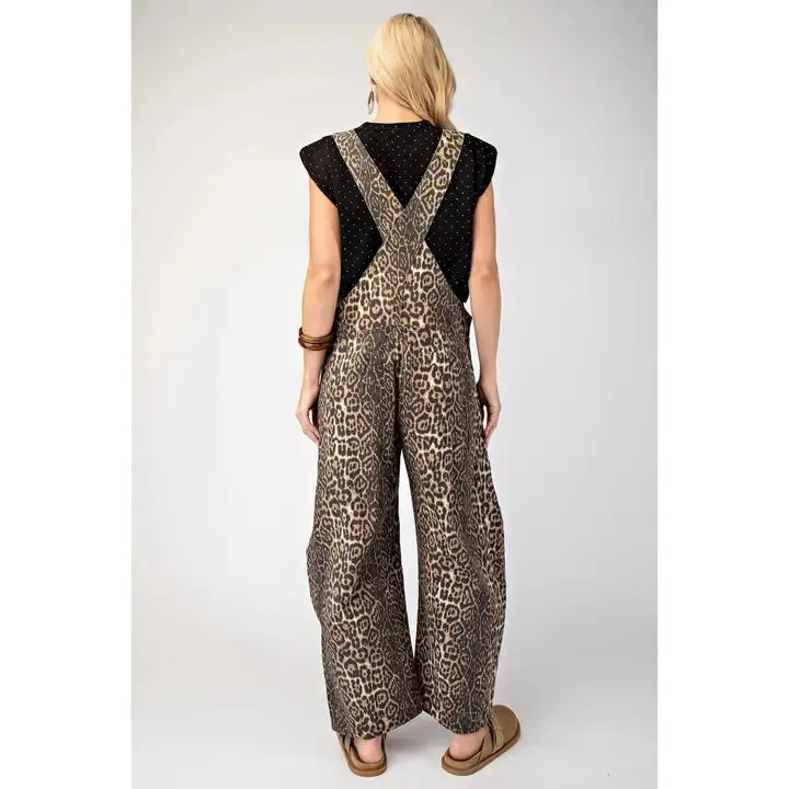 Leopard Print Overalls