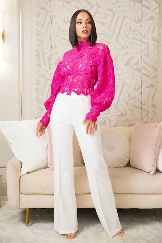 MIMI HIGH WAISTED PANT- NEW PINK
