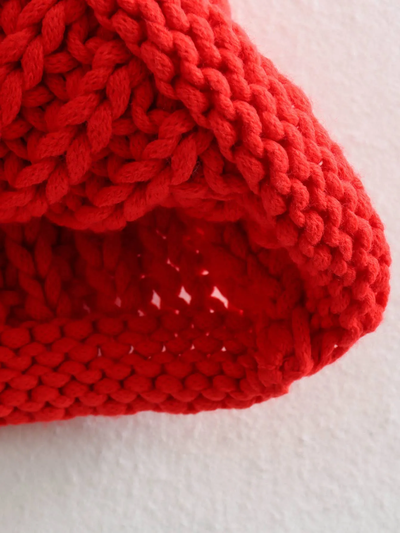 Multicolor chunky needle knitted vest