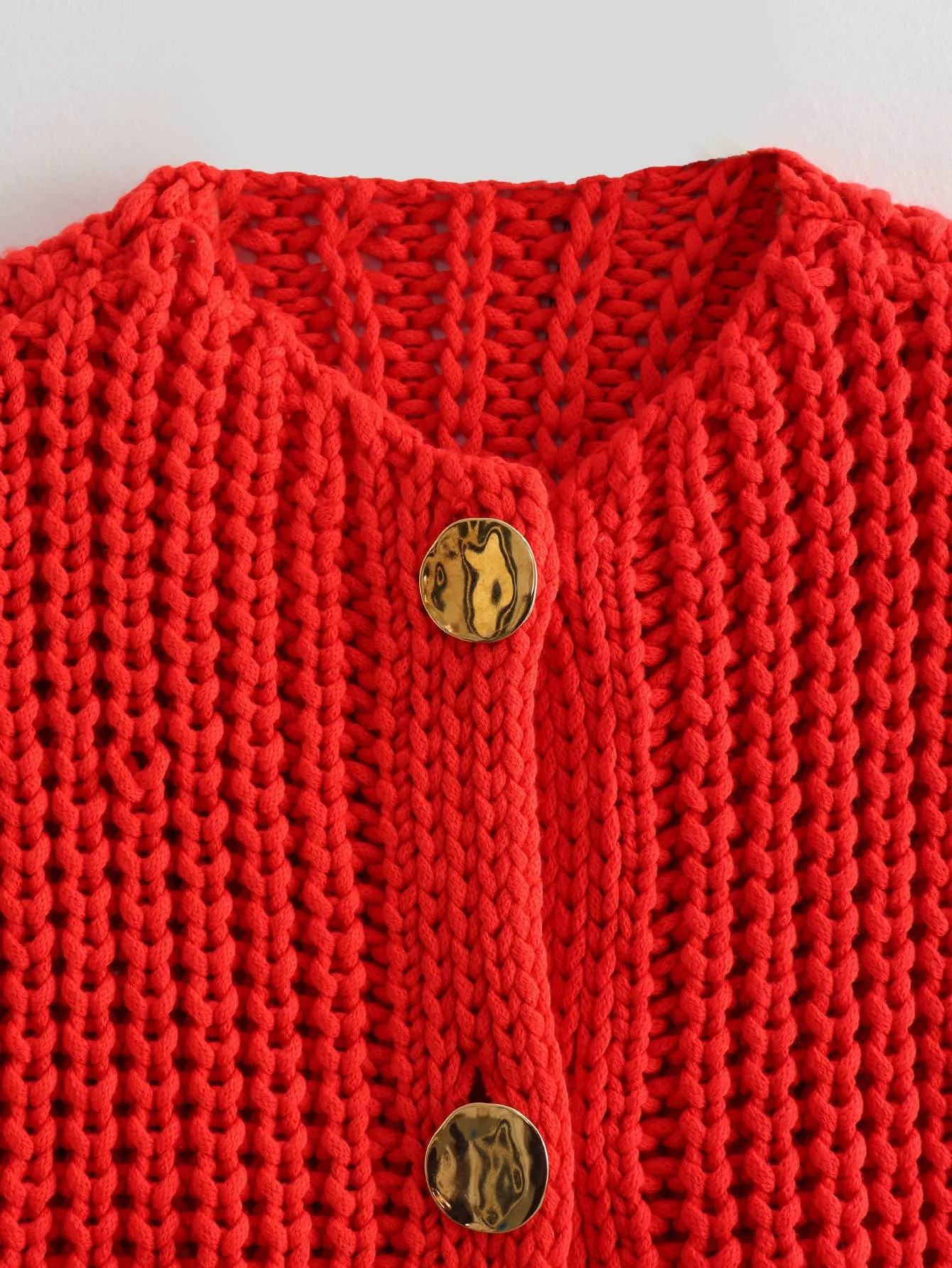 Multicolor chunky needle knitted vest