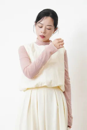 Padded vest in crop cut