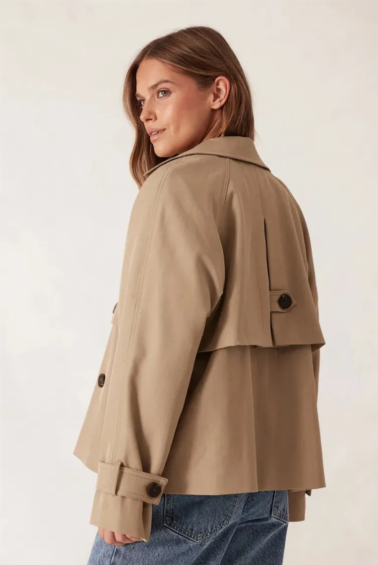 Short Trench Coat | Summer Taupe