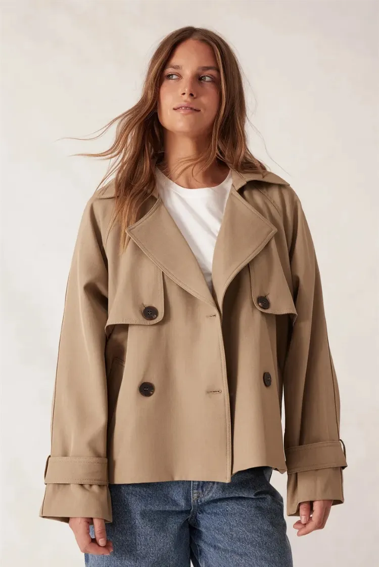 Short Trench Coat | Summer Taupe