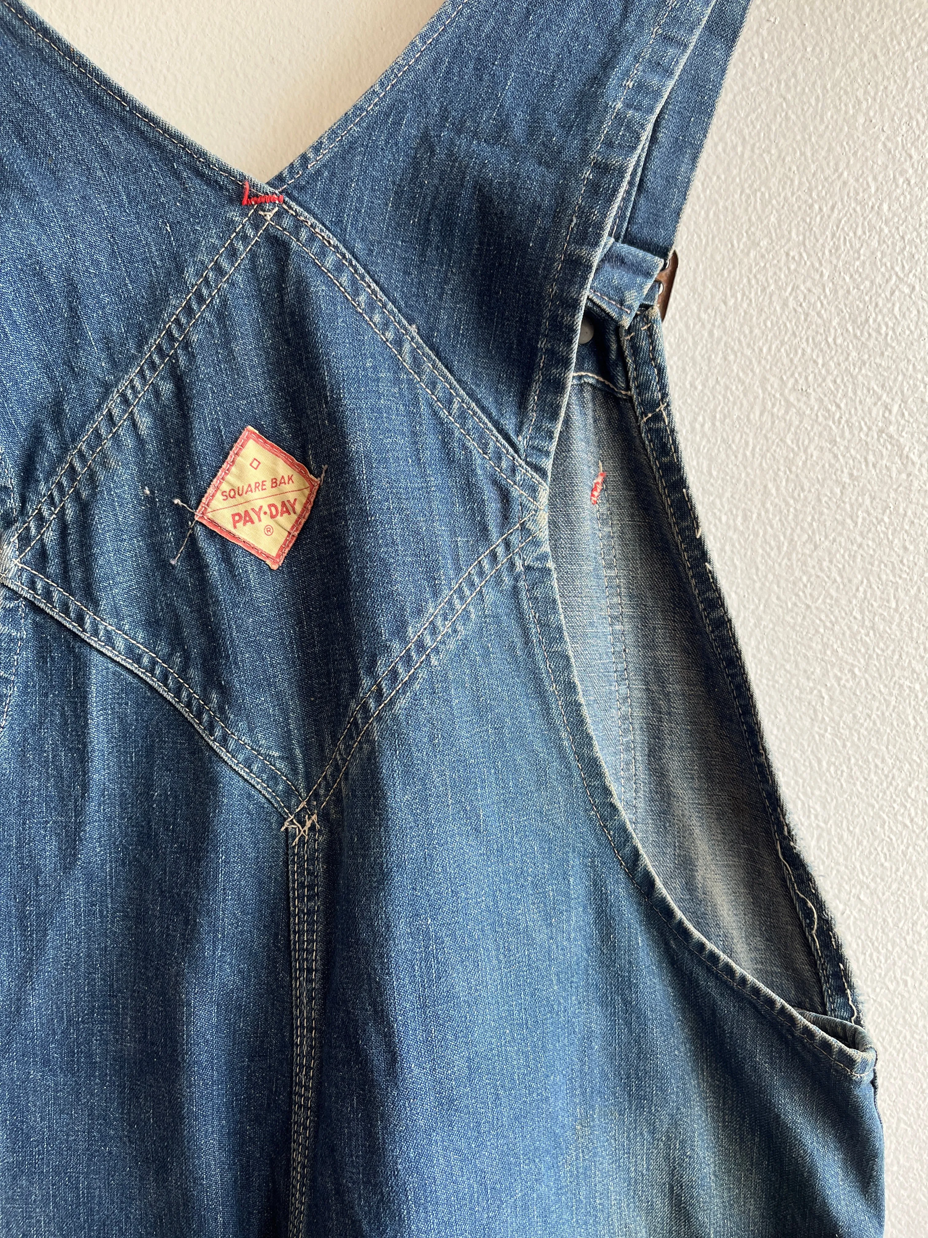 Vintage 1950s Pay Day Denim Overalls