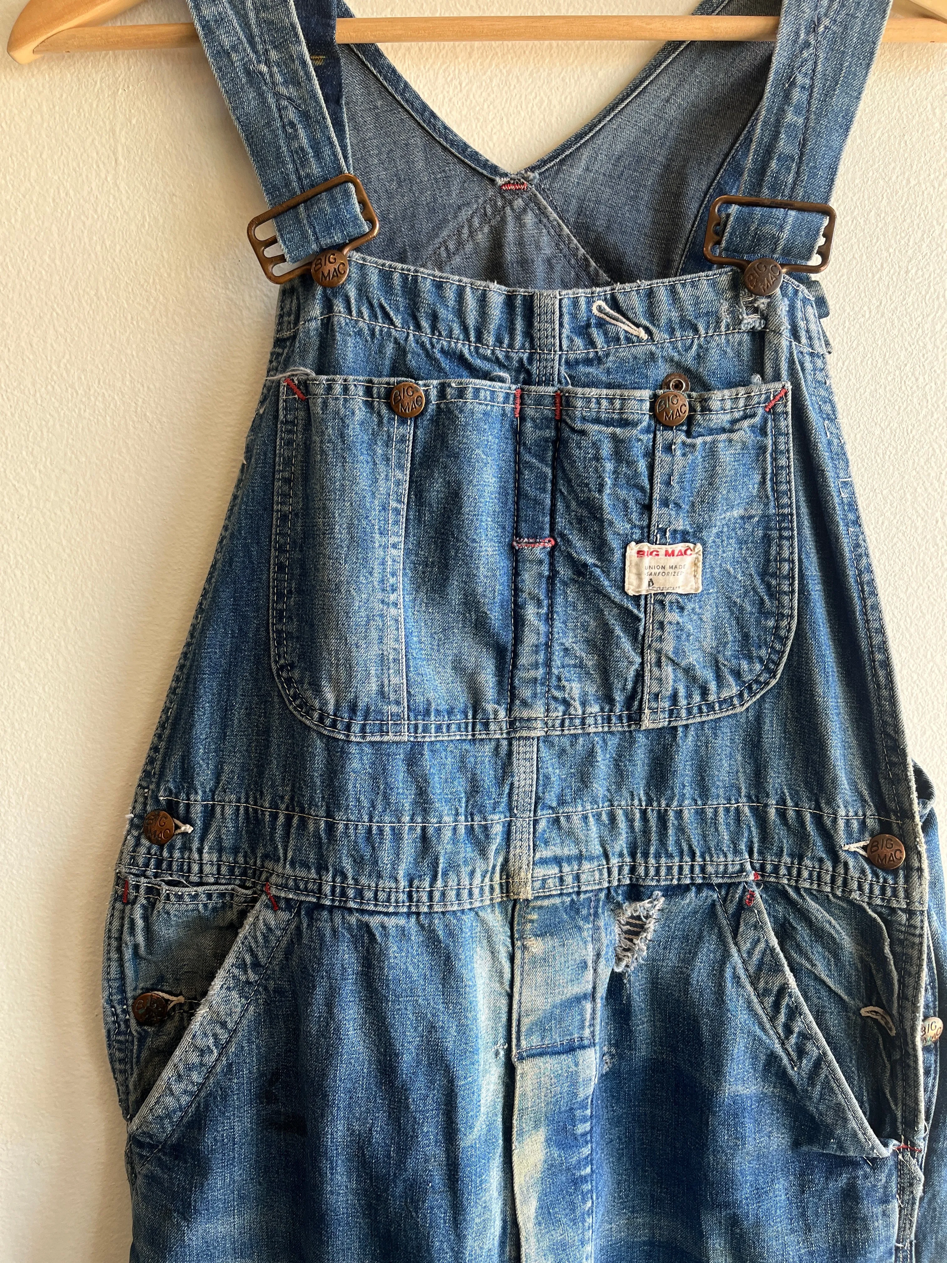Vintage 1950s Penneys Big Mac Denim Overalls